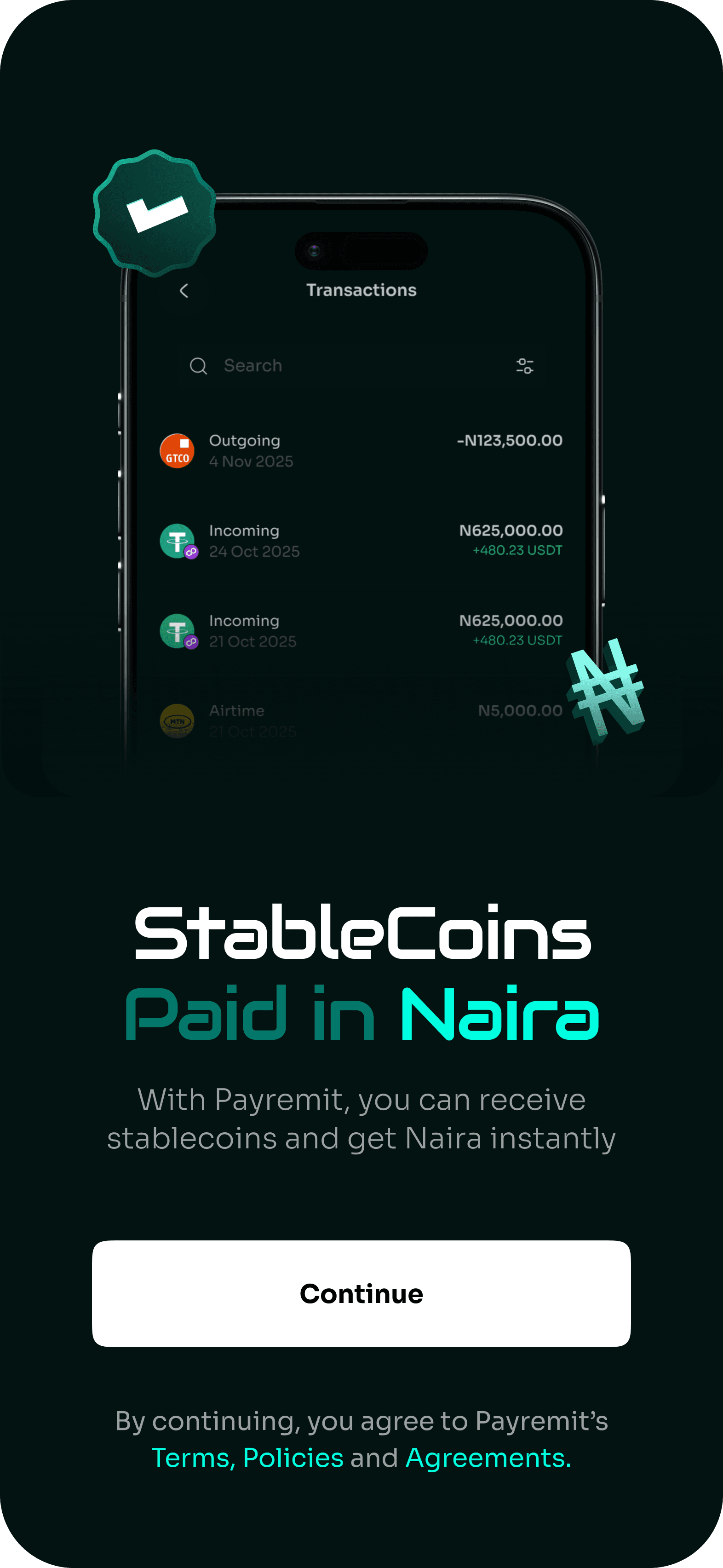 Digital Wallet app — screen 1 of 5