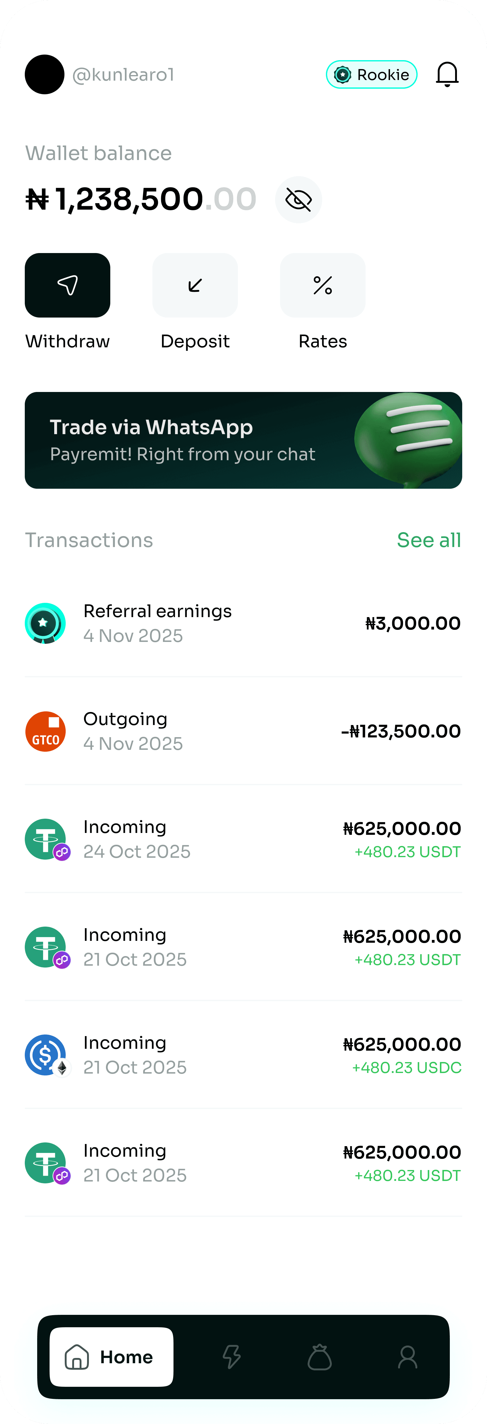 Digital Wallet app — screen 2 of 5
