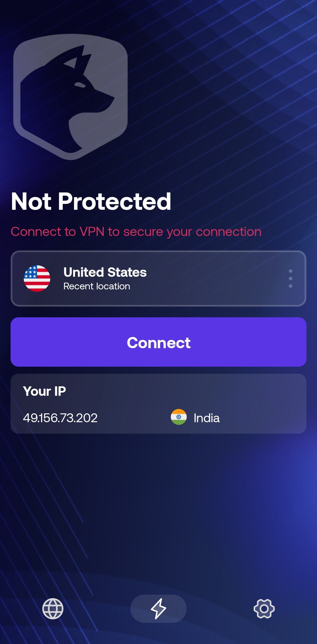 VPN Mobile App — screen 3 of 5